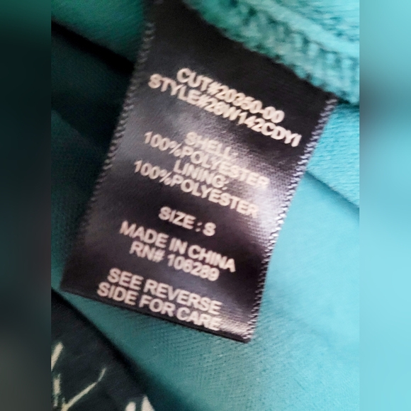 Trixxi Francesca's Women Long Sleeve Mini Dress Floral/Paisley Green Lined Small - Picture 14 of 16